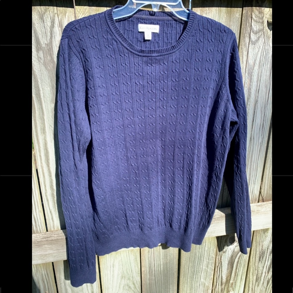 Navy Cable Knit Kim Rogers Sweater